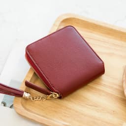 Women's Fringe Square Zipper Purse, Short Money Clip, All Simple Card Bag, Multi-functional Fashion Purse, New, 2024