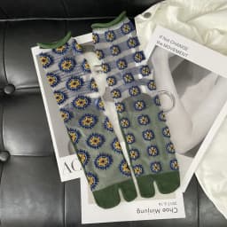 Summer Ultra-Thin Crystal Silk Sheer Frilly Tabi Socks Japanese Women Toe Socks Literary Personality Female Toe Socks