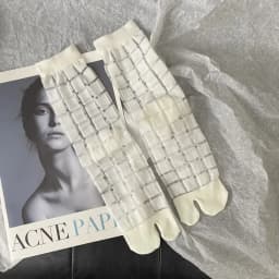 Summer Ultra-Thin Crystal Silk Sheer Frilly Tabi Socks Japanese Women Toe Socks Literary Personality Female Toe Socks