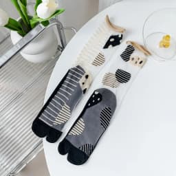 Summer Ultra-Thin Crystal Silk Sheer Frilly Tabi Socks Japanese Women Toe Socks Literary Personality Female Toe Socks