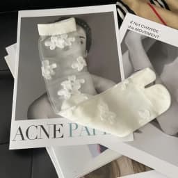 Summer Ultra-Thin Crystal Silk Sheer Frilly Tabi Socks Japanese Women Toe Socks Literary Personality Female Toe Socks