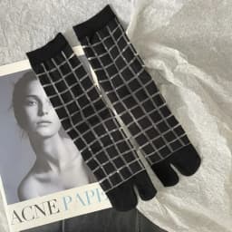 Summer Ultra-Thin Crystal Silk Sheer Frilly Tabi Socks Japanese Women Toe Socks Literary Personality Female Toe Socks