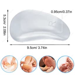 Orthotic Arch Foot Care Comfort Pain Silicone Orthopedic Insoles for Shoes Women Flat Feet Arch Support Self-adhesive Foot Pads