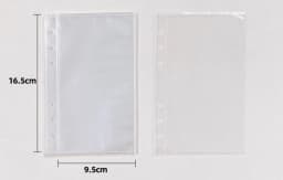 10PCSTransparent File Holder Notebook 6 Hole Loose Leaf DIY Document Bag Binder Rings PVC Storage Binding Folder