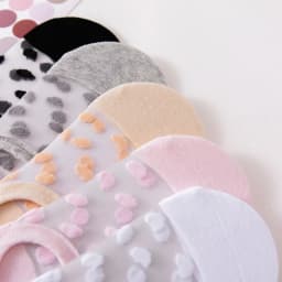 5Pairs Round Dot Socks Women's Summer Thin Transparent Invisible Boat Socks Breathable Short Sock Mesh Ultra-thin Non-slip Socks