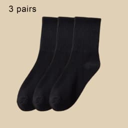 6 Pairs Women Socks Simplicity Parallel Bars Versatile Sport Socks Socks Solid Breathable Mid-Tube Socks Woman Absorbent Socks