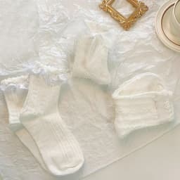 5 Pairs Lolita Socks White Bow Lace Socks Middle Tube Japanese College Style Princess Socks Sweet JK Streetwear Hosiery