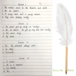 Stylish White Feather Ballpoint Pen Wedding Writing Pen Business Signature Pen School Supplies