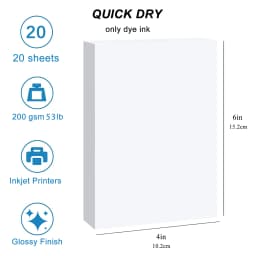 ESHANG High Quality A4 3R 4R 5R Glossy Photo Paper 200G 100/20sheets High Gloss Quick Dry for Canon Epson HP Inkjet Printer