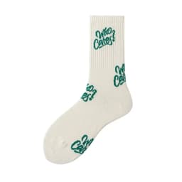 Cotton Japanese Mid-Tube Socks for Women Men New Green Socks Ins Trendy Autumn Winter Sports Socks Letter Striped Harajuku Sock
