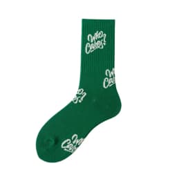 Cotton Japanese Mid-Tube Socks for Women Men New Green Socks Ins Trendy Autumn Winter Sports Socks Letter Striped Harajuku Sock