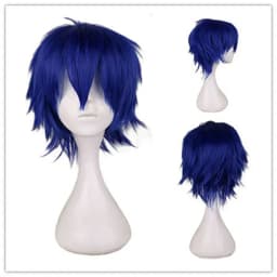 Anime 30cm Short Straight Cosplay Wig Black White Green Brown Purple Blue Gray Red Gold Man Women Heat Resistant Synthetic Hair