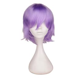 Anime 30cm Short Straight Cosplay Wig Black White Green Brown Purple Blue Gray Red Gold Man Women Heat Resistant Synthetic Hair