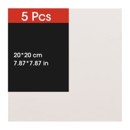 5pcs Canvas Board For Painting Cotton Blank,Primed White,Suitable For Gouache,Watercolor,Acrylic,Oil Painting,Art Supplies,HB-03
