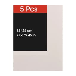 5pcs Canvas Board For Painting Cotton Blank,Primed White,Suitable For Gouache,Watercolor,Acrylic,Oil Painting,Art Supplies,HB-03