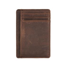 SCHLATUM Vintage Genuine Leather Crazy Horse RFID Slim Minimalist Card Holder Wallet Front Pocket Minimalist Leather Slim Wallet