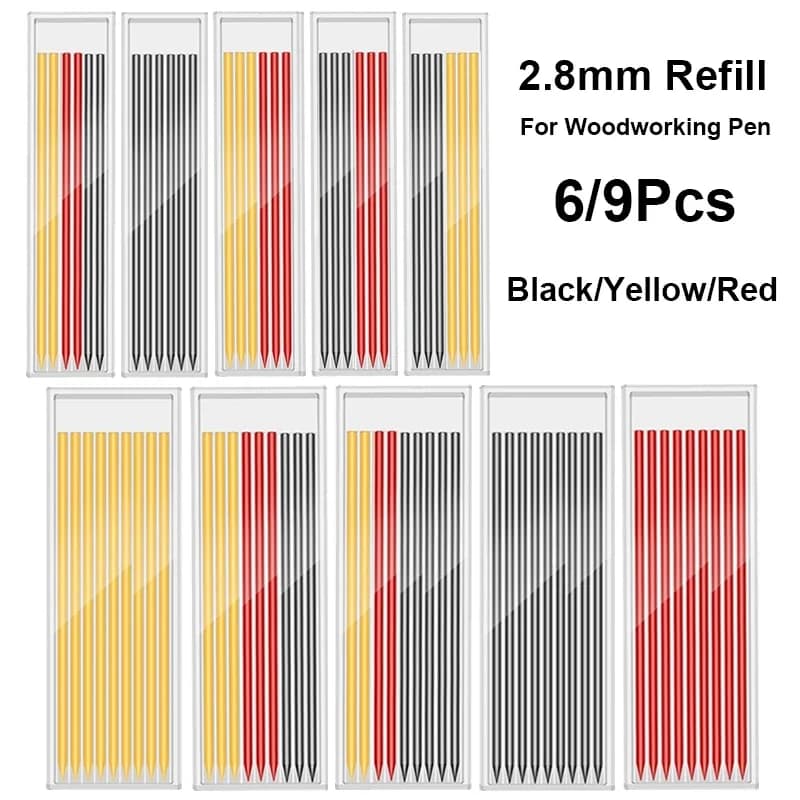2.8mm Mechanical Pencil Refill HB Erasable Colorful Leads Art Painting Drawing Tool Woodworking Stationery School Supplies