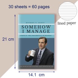 A5 Notebook With Quote Michael G. Scott - SOMEHOW I MANAGE - That's What She Said - Blank Line Paper Planner Note Book # X105