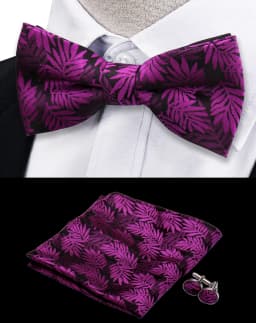 3pcs Bow Tie For Men Bowtie Handkerchief Cufflink Set For Shirts Fit Business Wedding Butterfly Paisley Pocket Square Bowtie Man