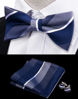 3pcs Bow Tie For Men Bowtie Handkerchief Cufflink Set For Shirts Fit Business Wedding Butterfly Paisley Pocket Square Bowtie Man