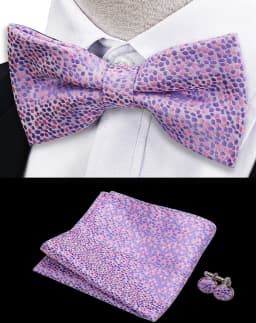 3pcs Bow Tie For Men Bowtie Handkerchief Cufflink Set For Shirts Fit Business Wedding Butterfly Paisley Pocket Square Bowtie Man