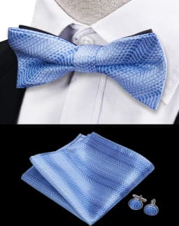 3pcs Bow Tie For Men Bowtie Handkerchief Cufflink Set For Shirts Fit Business Wedding Butterfly Paisley Pocket Square Bowtie Man