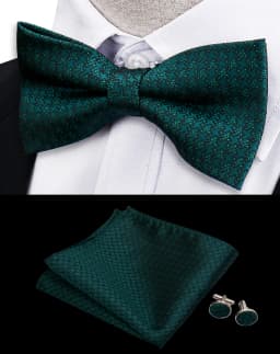 3pcs Bow Tie For Men Bowtie Handkerchief Cufflink Set For Shirts Fit Business Wedding Butterfly Paisley Pocket Square Bowtie Man