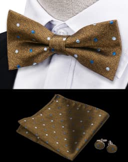 3pcs Bow Tie For Men Bowtie Handkerchief Cufflink Set For Shirts Fit Business Wedding Butterfly Paisley Pocket Square Bowtie Man