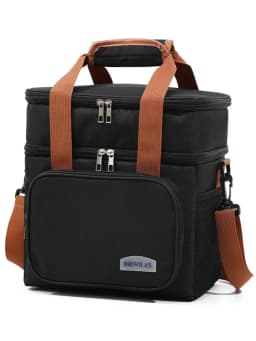 Portable Double Layer Lunch Bags Food Box Durable Camping Oxford Backpacks Icebox Large Capacity Picnic Durable BBQ Outdoor BBQ