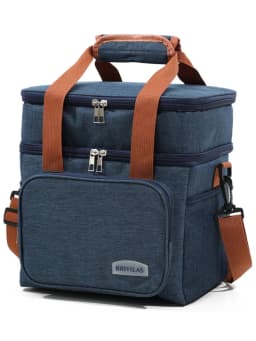 Portable Double Layer Lunch Bags Food Box Durable Camping Oxford Backpacks Icebox Large Capacity Picnic Durable BBQ Outdoor BBQ