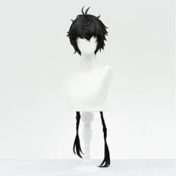 Anime Wuthering Waves Rover Cosplay Wig Male Black Short Hair 90CM Long Braid Main Character Resonator Halloween Party