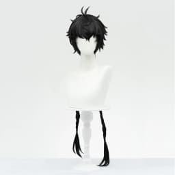 Anime Wuthering Waves Rover Cosplay Wig Male Black Short Hair 90CM Long Braid Main Character Resonator Halloween Party
