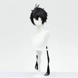 Anime Wuthering Waves Rover Cosplay Wig Male Black Short Hair 90CM Long Braid Main Character Resonator Halloween Party