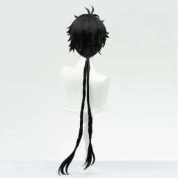 Anime Wuthering Waves Rover Cosplay Wig Male Black Short Hair 90CM Long Braid Main Character Resonator Halloween Party