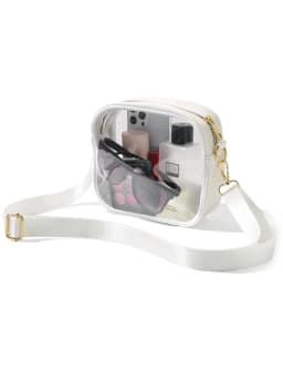 Clear Crossbody Bag, Stadium Approved Clear Purse Bag for Concerts Sports Events Festivals