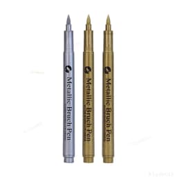 1/3Pcs highlight Metallic Marker Brush Pens Gold Silver White Color Permanent Art Marker For Manga Crafts Scrapbooking Supplies