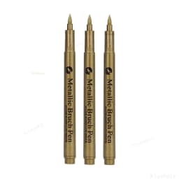 1/3Pcs highlight Metallic Marker Brush Pens Gold Silver White Color Permanent Art Marker For Manga Crafts Scrapbooking Supplies