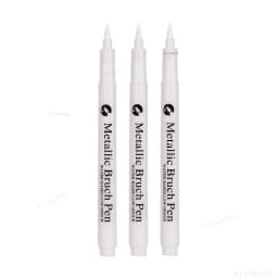 1/3Pcs highlight Metallic Marker Brush Pens Gold Silver White Color Permanent Art Marker For Manga Crafts Scrapbooking Supplies
