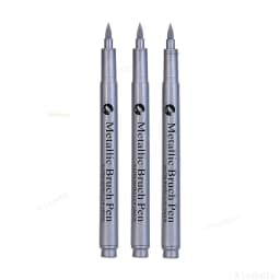 1/3Pcs highlight Metallic Marker Brush Pens Gold Silver White Color Permanent Art Marker For Manga Crafts Scrapbooking Supplies