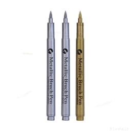 1/3Pcs highlight Metallic Marker Brush Pens Gold Silver White Color Permanent Art Marker For Manga Crafts Scrapbooking Supplies