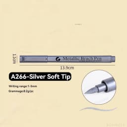 1/3Pcs highlight Metallic Marker Brush Pens Gold Silver White Color Permanent Art Marker For Manga Crafts Scrapbooking Supplies