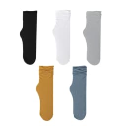 5 Pairs Women Ice Thin Loose Socks Calf Tube Socks Summer Black White Knee Nylon Socks Japanese Fashion College Lolita Style