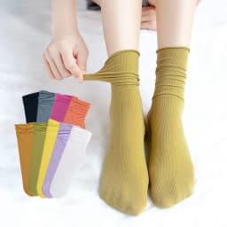 5 Pairs Women Ice Thin Loose Socks Calf Tube Socks Summer Black White Knee Nylon Socks Japanese Fashion College Lolita Style