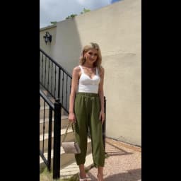 2024 Spring/Summer New Women's Cotton Hemp Wide Leg Pants Solid Size Large Waist Loose Casual Cropped Pants for Women