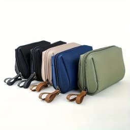 Small Solid Color Portable Makeup Bag, Travel Cosmetic Pouch, Storage Organizer For Daily Use