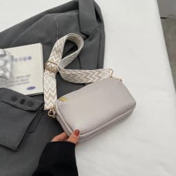 Chic Vegan Crossbody Bag - Minimalist & Fashion-Forward PU Shoulder Bag for Women - Compact, Spacious, Phone-Friendly