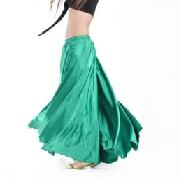 Spanish Skirt Belly Dance Skirt Shining Satin Long Swing Dancing Skirt Sun Skirt Female Vestido Stage Performance Costume