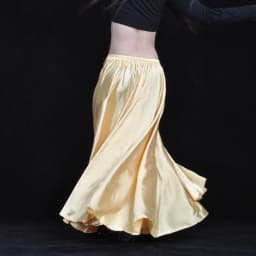 Spanish Skirt Belly Dance Skirt Shining Satin Long Swing Dancing Skirt Sun Skirt Female Vestido Stage Performance Costume