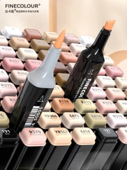 FINECOLOUR EF102 Double-headed Skin Color Markers Oily Alcohol Sketch Drawing Dual Art Marker pen School Art Supplies