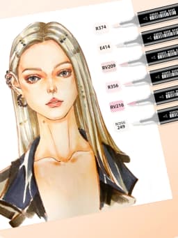 FINECOLOUR EF102 Double-headed Skin Color Markers Oily Alcohol Sketch Drawing Dual Art Marker pen School Art Supplies